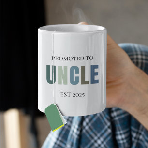 Caneca De Café Em Dois Tons Promovido ao Tio EST 2025   Presente personalizado