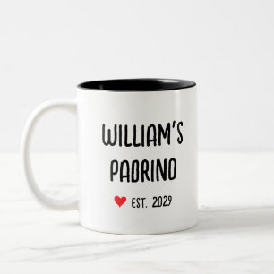 Caneca De Café Em Dois Tons Proposta de padrino em espanhol