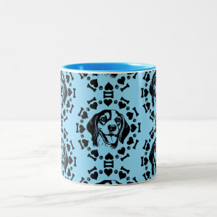 Caneca De Café Em Dois Tons Proprietário do Cachorro Beagle