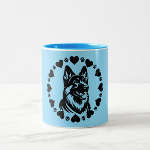 Caneca De Café Em Dois Tons Proprietário do german shepherd