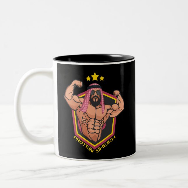 Caneca De Café Em Dois Tons Proteína Funny Shaker Bodybuilder (Esquerda)