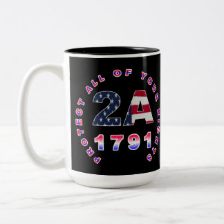 Caneca De Café Em Dois Tons Proteja seus direitos 2A