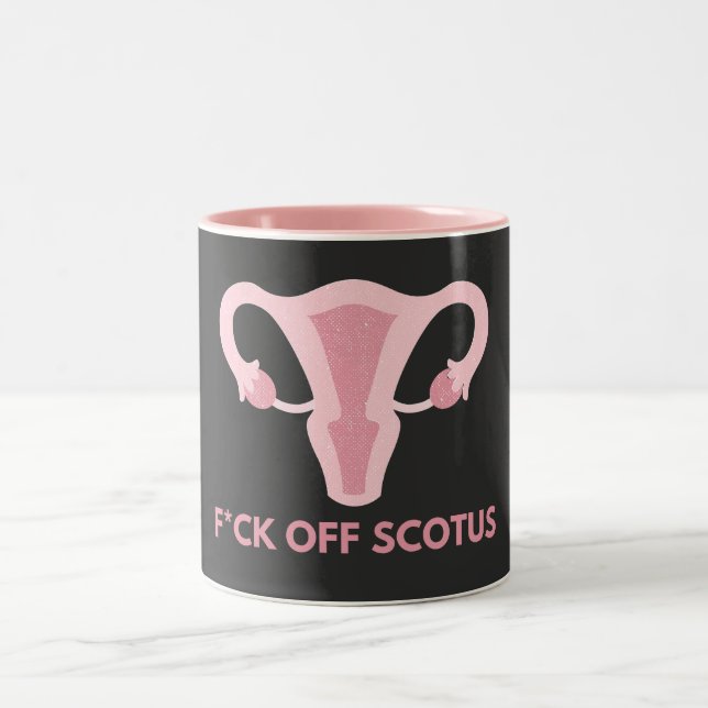 Caneca De Café Em Dois Tons Protesto de Interdição do Aborto SCOTUS (Centro)