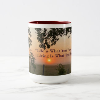 Caneca De Café Em Dois Tons Provérbio Motivacional de Vida e Vivência