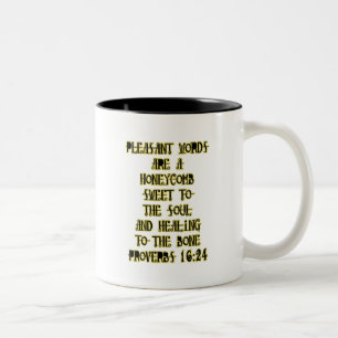 Caneca De Café Em Dois Tons Provérbios 16:24