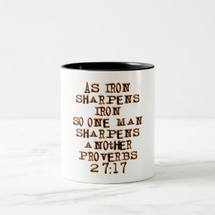 Caneca De Café Em Dois Tons Provérbios 27:17