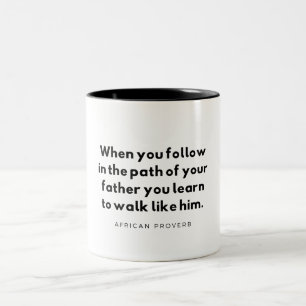Caneca De Café Em Dois Tons Proverbo Africano