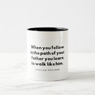 Caneca De Café Em Dois Tons Proverbo Africano