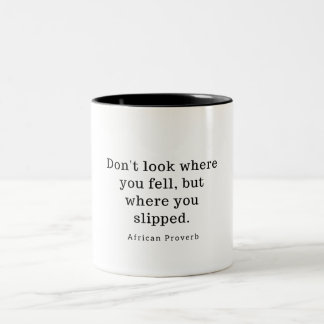 Caneca De Café Em Dois Tons Proverbo Africano