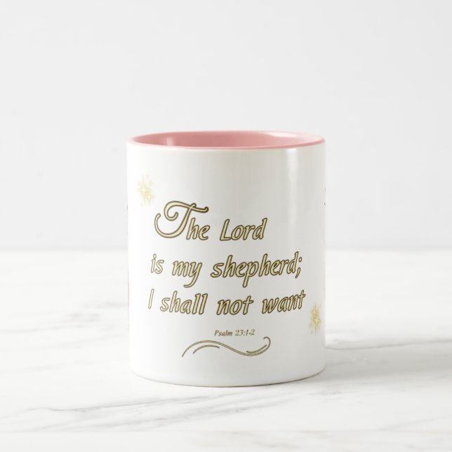 Caneca De Café Em Dois Tons Psalm 23:1  (Centro)
