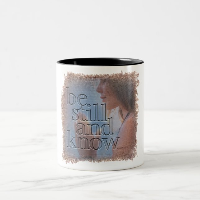 Caneca De Café Em Dois Tons PSALM 46:10 - Coffee Mug (Centro)