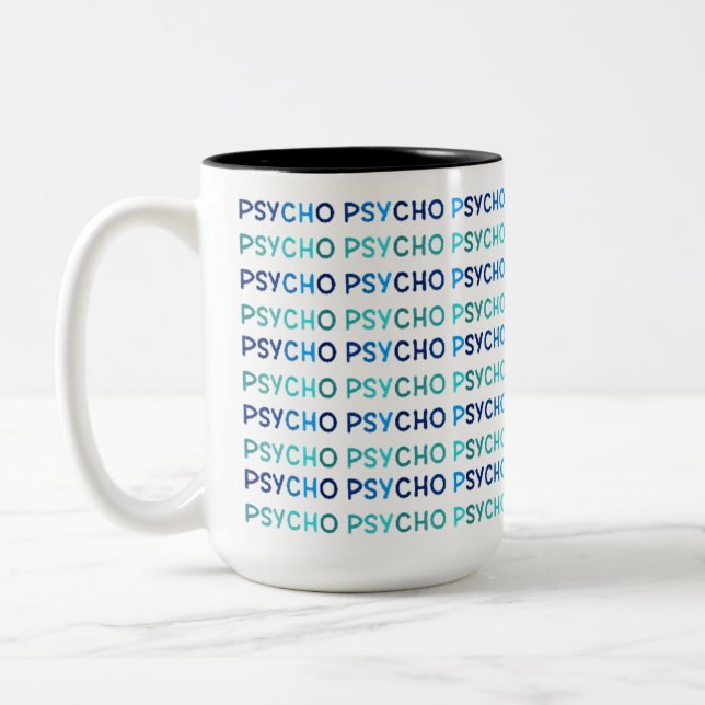Caneca De Café Em Dois Tons  PSYCHO, Mug (Esquerda)