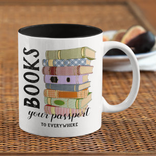 Caneca De Café Em Dois Tons Publica Seu Passaporte Para Todos Os Alojamentos D