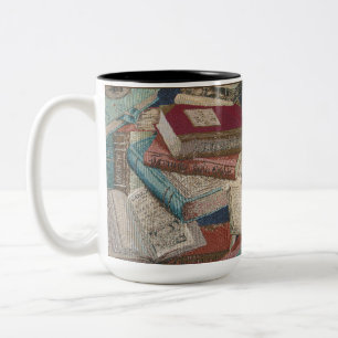Caneca De Café Em Dois Tons Publicadores de Livros Vintage