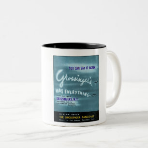 CANECA DE CAFÉ EM DOIS TONS PUBLICIDADE DO GROSSINGER DE 1949