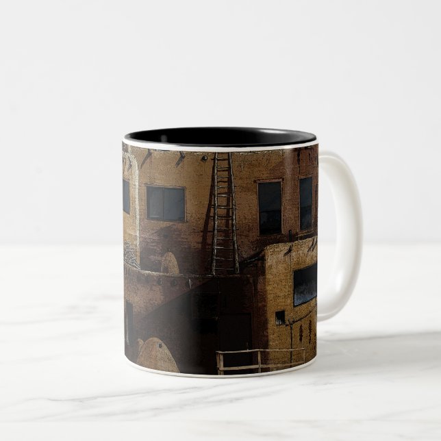 Caneca De Café Em Dois Tons Pueblo (Frente Esquerda)