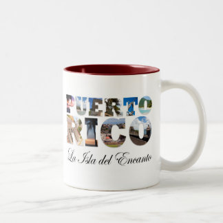 Caneca De Café Em Dois Tons Puerto Rico La Isla Del Encanto Montagem