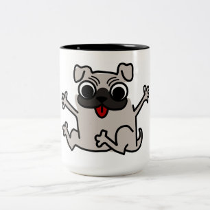 Caneca De Café Em Dois Tons Pug