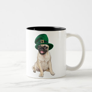 Caneca De Café Em Dois Tons Pug irlandês