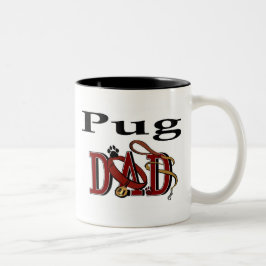 Caneca De Café Em Dois Tons Pug Pai Mug