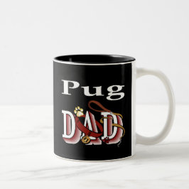 Caneca De Café Em Dois Tons Pug Pai Mug