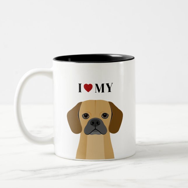 Caneca De Café Em Dois Tons Puggle Mugs (Esquerda)