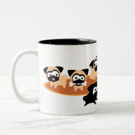 Caneca De Café Em Dois Tons Pugs inteiros de Lotta (alaranjados)