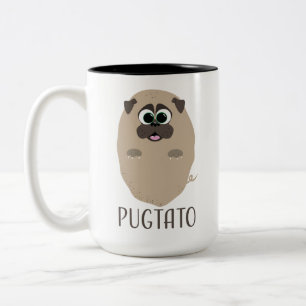 Caneca De Café Em Dois Tons Pugtato!