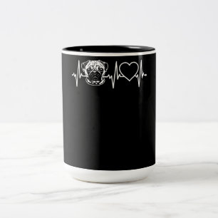 Caneca De Café Em Dois Tons Pulsação do Cão Cachorro  Cão Amor