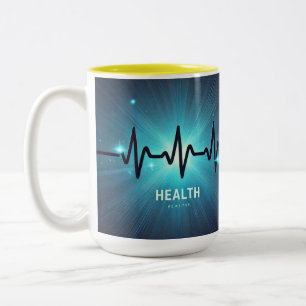 Caneca De Café Em Dois Tons Pulso de Saúde de Pulso de Pulso de Pulso - Medici