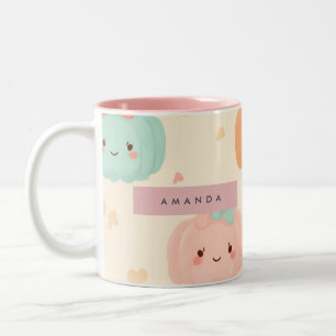 Caneca De Café Em Dois Tons Pumpkin de Cuta de Pastel de outono Personalizado