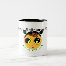 Caneca De Café Em Dois Tons PUMPKIN GIRL halloween Mug