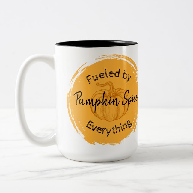 Caneca De Café Em Dois Tons Pumpkin Spice Coffee Mug De Dois Tons (Esquerda)