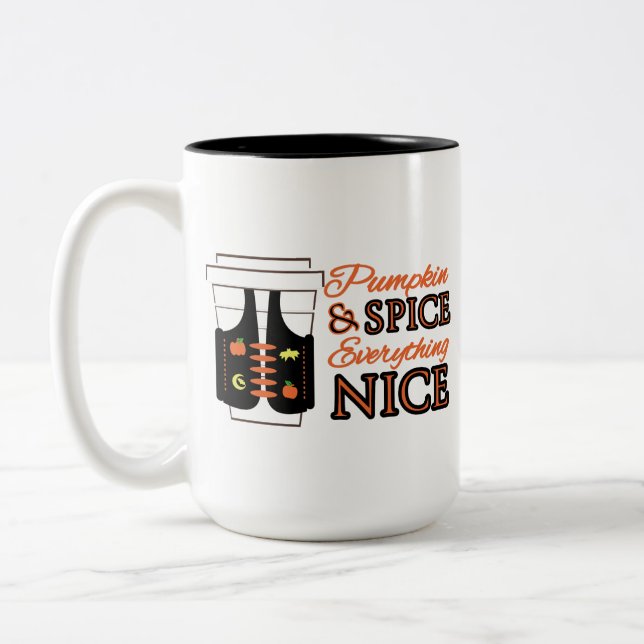Caneca De Café Em Dois Tons Pumpkin Spice e tudo de bom (Esquerda)