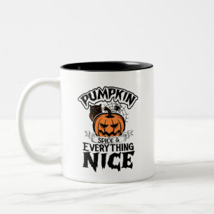 Caneca De Café Em Dois Tons Pumpkin Spice e tudo o que é legal - Halloween