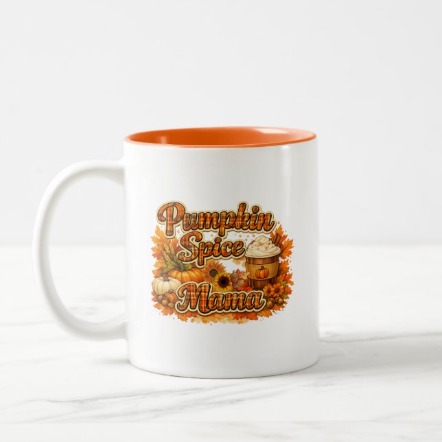 Caneca De Café Em Dois Tons Pumpkin Spice MaMa (Esquerda)