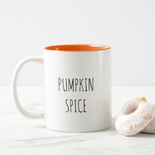 Caneca De Café Em Dois Tons Pumpkin Spice Mínimo Coffee Mug