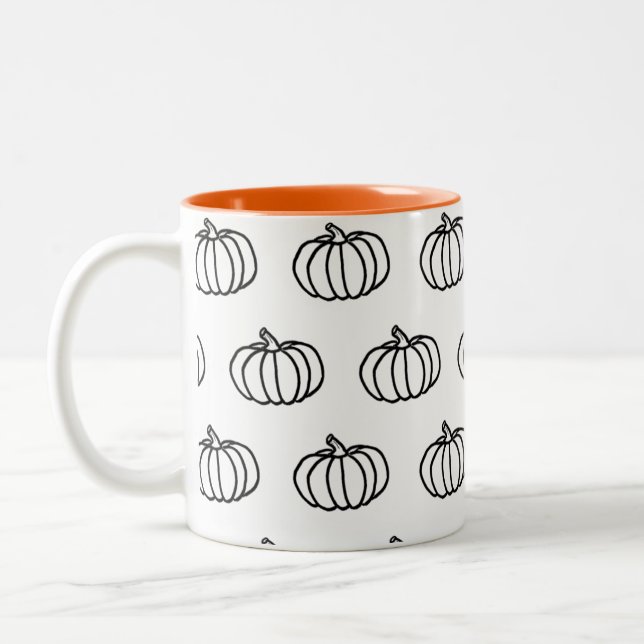 Caneca De Café Em Dois Tons Pumpkins Mug (Esquerda)