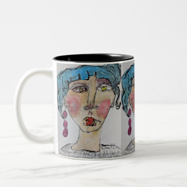 Caneca De Café Em Dois Tons Punk Blue 11oz Mug (Esquerda)