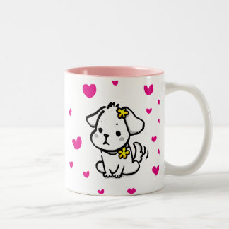 Caneca De Café Em Dois Tons puppy cup