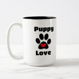 Caneca De Café Em Dois Tons Puppy Love Mug