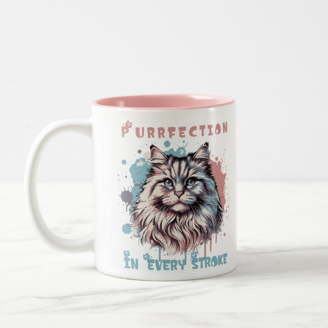 Caneca De Café Em Dois Tons Purfeição em cada picada de arte Design (Esquerda)
