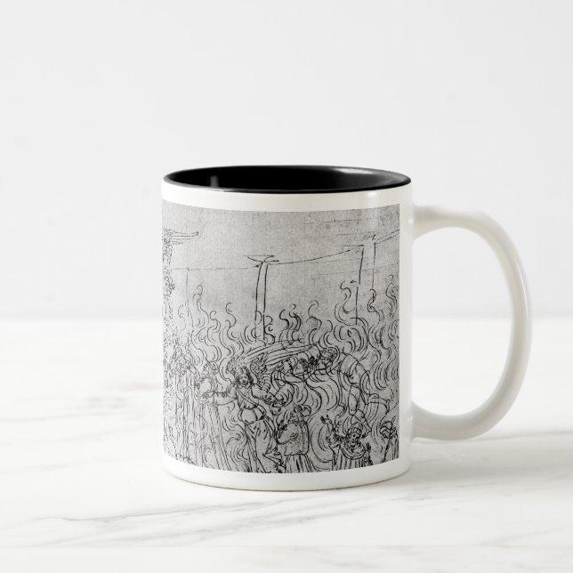 Caneca De Café Em Dois Tons Purgatório, "da comédia divina" por Dante (Direita)