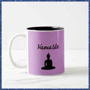 Caneca De Café Em Dois Tons Purple Buddha Namaste