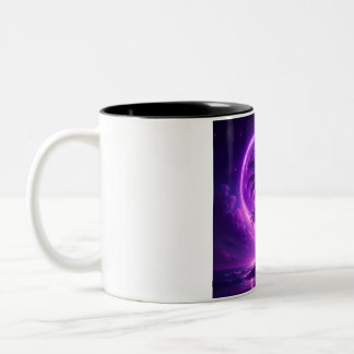 Caneca De Café Em Dois Tons Purple Moon Island Dreamscape