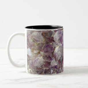 Caneca De Café Em Dois Tons Púrpura Ametist Crystal Stone Art Mug