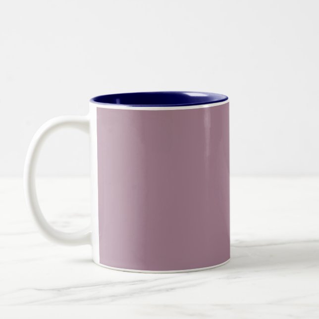 Caneca De Café Em Dois Tons Púrpura clara sólida, púrpura simples (Esquerda)