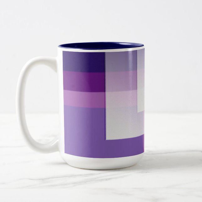 Caneca De Café Em Dois Tons Púrpura e branca (Esquerda)