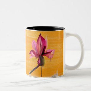 Caneca De Café Em Dois Tons Púrpura Orquídea-d-água - cor laranja-pop