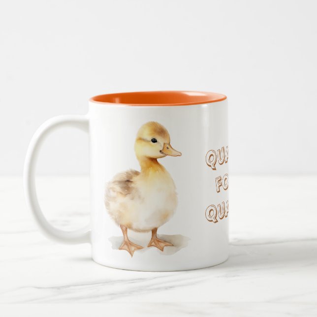 Caneca De Café Em Dois Tons Quackers for my quackers (Esquerda)